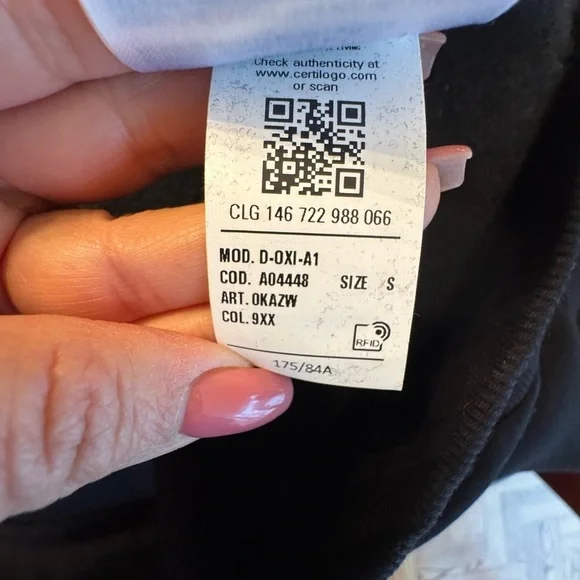 DIESEL Hooded  D-OXI-A1 Sweater Dress Size Small  Black With Bold Gold Logo NWT! - Picture 10 of 14